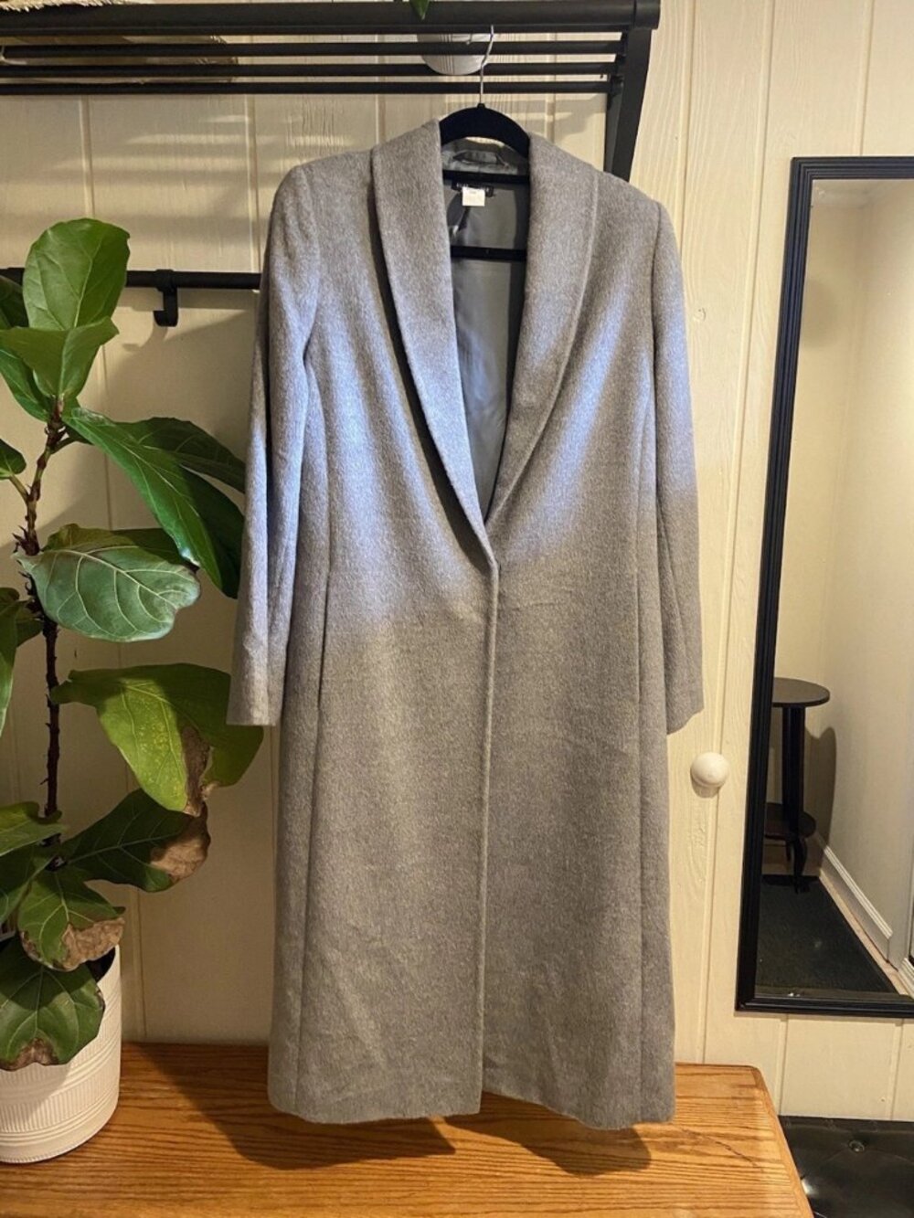 Eileen Fisher Royal Suri Alpaca And Wool Women’s Long Elegant Coat